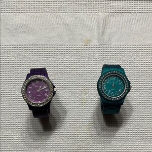 Purple and Teal Watches with Crystal Accents